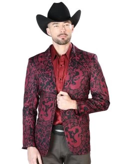 Saco Estampado Burgandy Para Hombre 'El Señor De Los Cielos' - ID: 43996