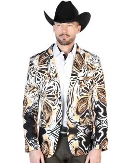 Saco Estampado Negro/Blanco Para Hombre 'El Señor De Los Cielos' - ID: 44000