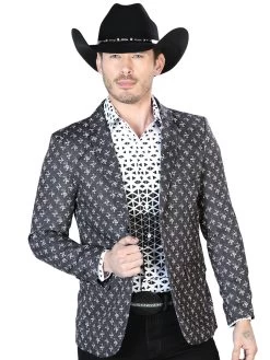 Saco Estampado Negro Para Hombre 'El Señor De Los Cielos' - ID: 44002