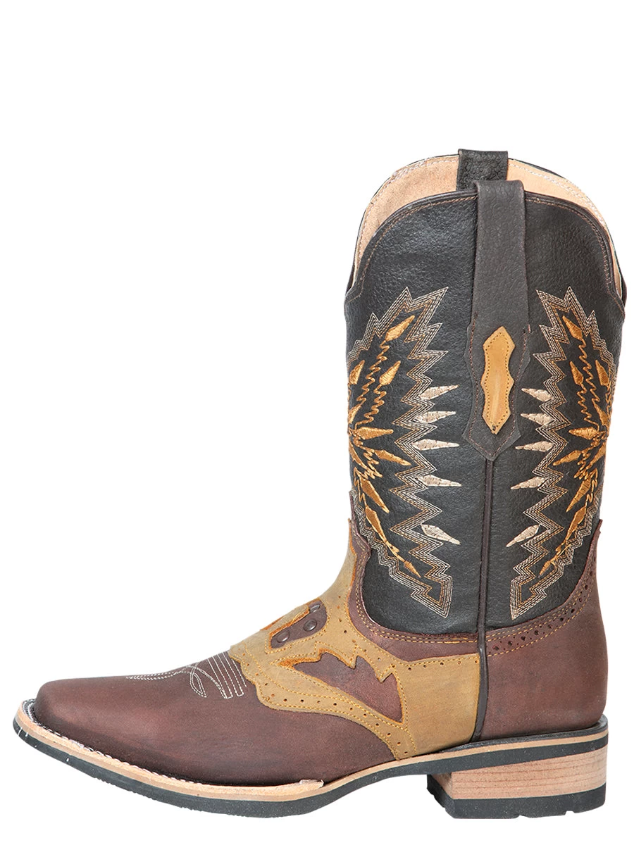 Botas Vaqueras Rodeo Con Antifaz De Piel Genuina Para Hombre 'El General' - ID: 126230 - Imagen 5