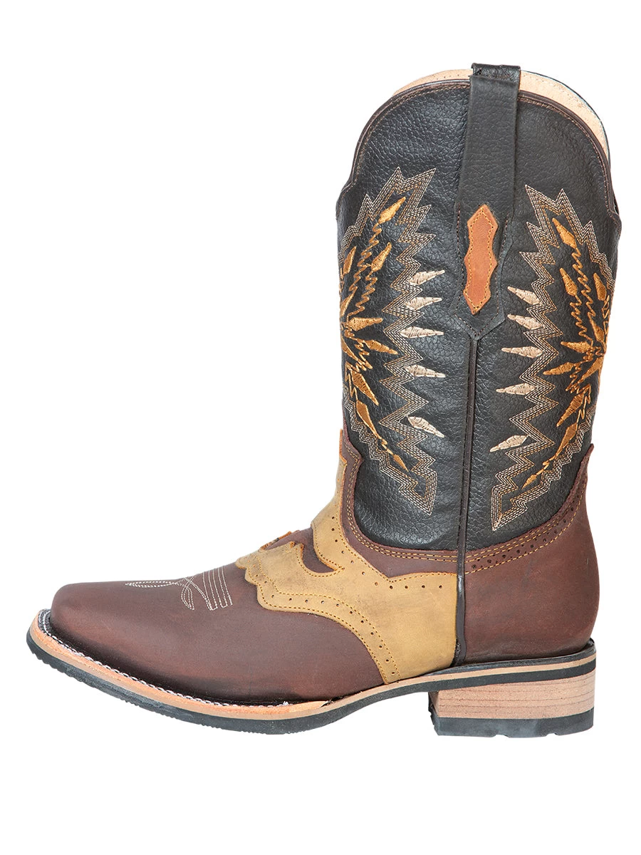 Botas Vaqueras Rodeo Con Antifaz De Piel Genuina Para Hombre 'El General' - ID: 126232 - Imagen 5