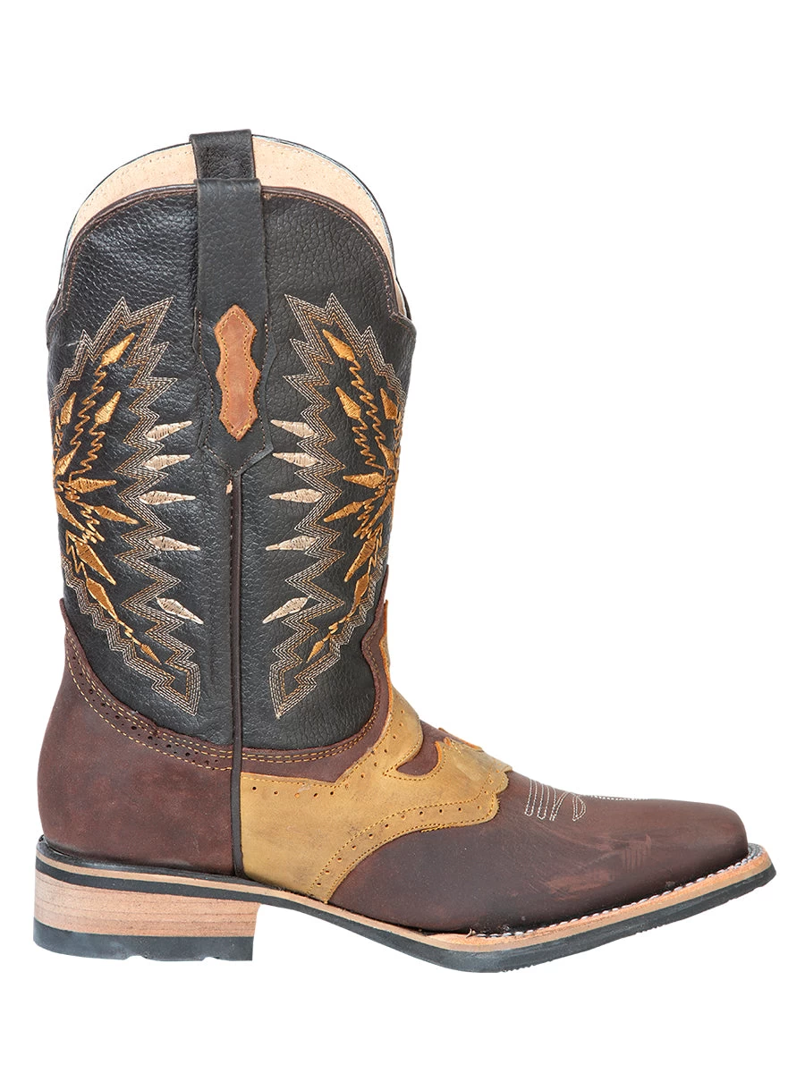 Botas Vaqueras Rodeo Con Antifaz De Piel Genuina Para Hombre 'El General' - ID: 126232 - Imagen 6