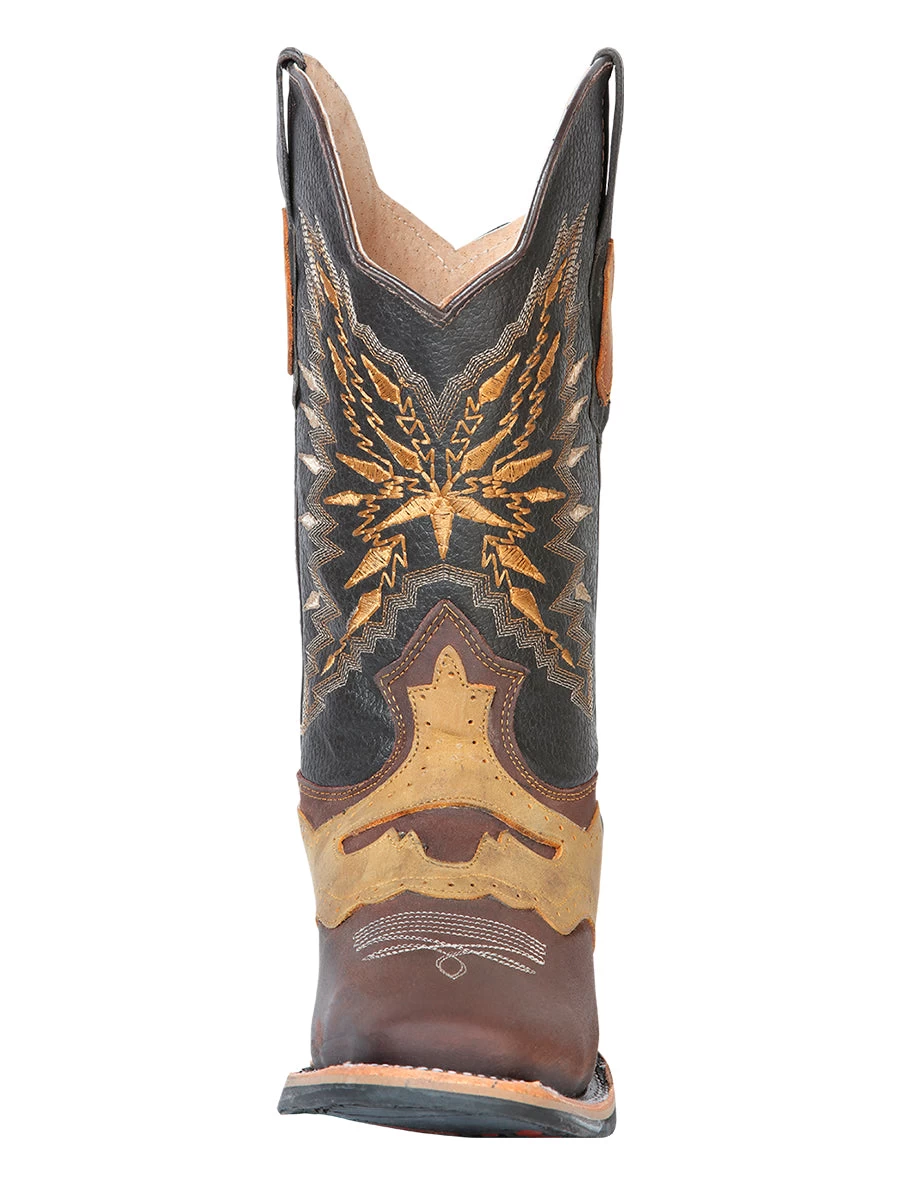 Botas Vaqueras Rodeo Con Antifaz De Piel Genuina Para Hombre 'El General' - ID: 126232 - Imagen 7