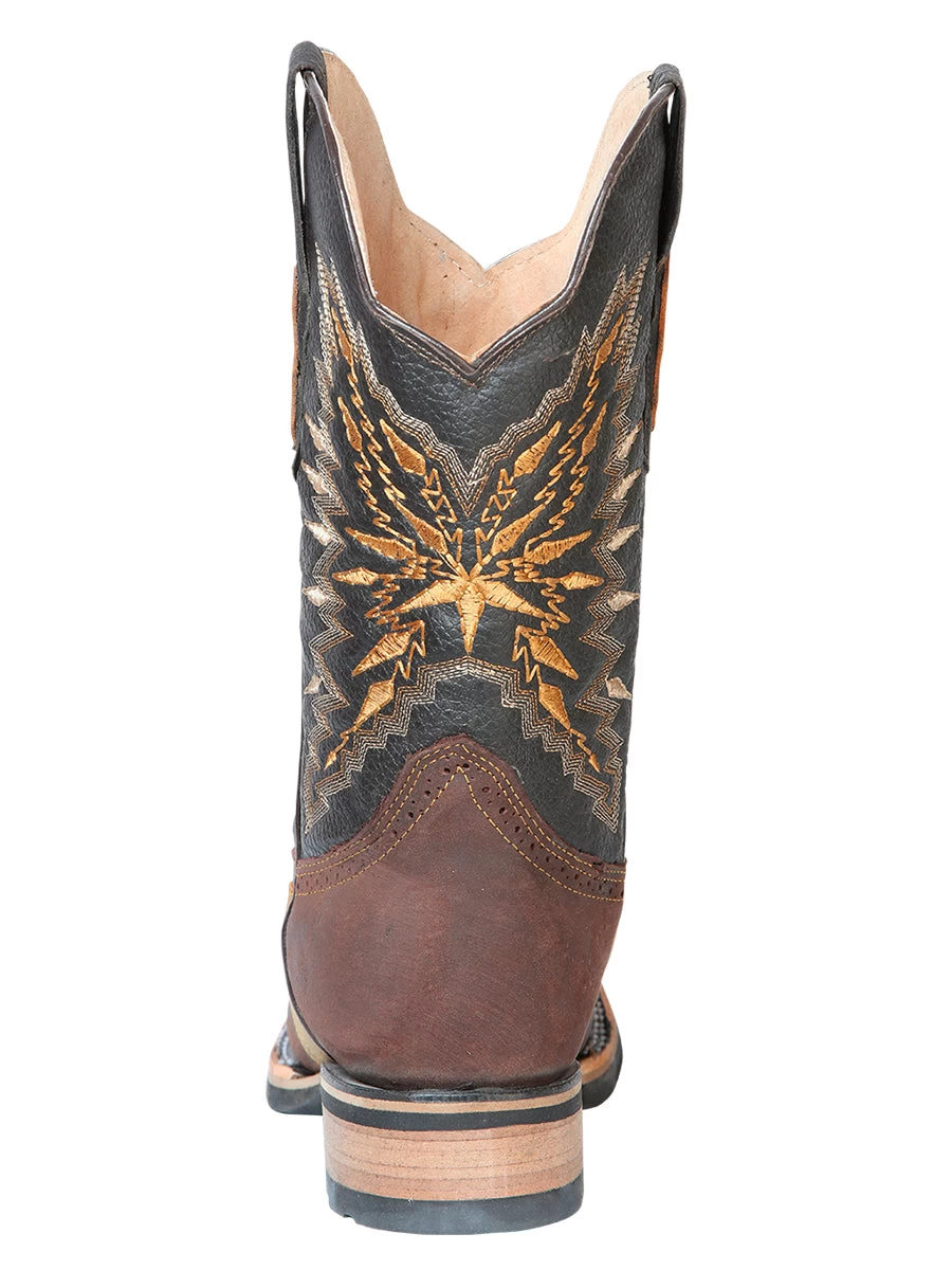 Botas Vaqueras Rodeo Con Antifaz De Piel Genuina Para Hombre 'El General' - ID: 126232 - Imagen 8