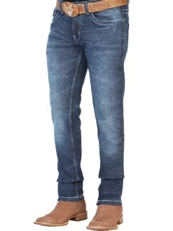Pantalon De Mezclilla Casual Azul Oscuro Para Hombre 'El Norteño' - ID: 126631